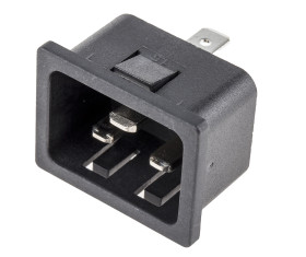 Złącze IEC IEC C20, na Zatrzask Męski 16A Proste liczba bezp None RS PRO