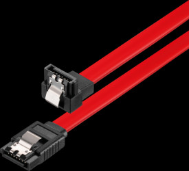 X-SATA020-050R Cable SATA 6-Gbps conn. &gt; conn. 50 cm, angled, red