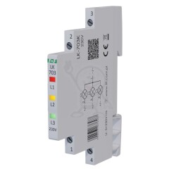 Wskaźnik napięcia 230V 3x kolor FF LK-703 K 1/2m