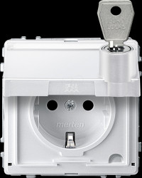 MEG2317-7219 Socket, hinged cover, lockable, 10 identical closures