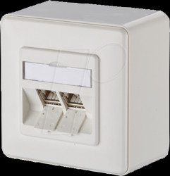 130B12D20002-E C6Amodul 2 port 270°M AP pure white RAL9010