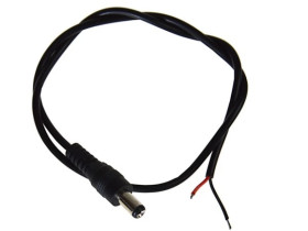 Wtyk DC 2,1/5,5 na kablu 45cm op/100