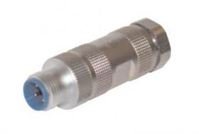 EM12S OCTOPUS M12 kodowanie typu "D" wtyk M12x1 na kabel, prosty, ETHERNET 10BASE-T, 100BASE-TX, Hirschmann, 934445001, EM12SOCT