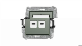 Icon Mechanizm Gniazda Podwójnego 2Xusb C-C Szałwiowy 61Igusb-8