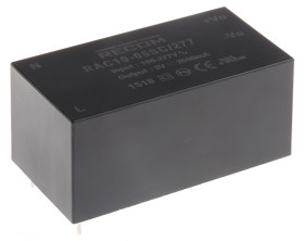 Zasilacz impulsowy nap. wyjściowe: 5V dc 10W 2A 1 wyjście nap. wejściowe: 80 → 305V ac Do montażu na płytce