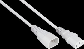 SK1430-W005 Safety plug type E+F (90° angled), to socket C13, 0,5m