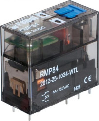 Miniaturowy przekaźnik mocy 2P 8A 24V DC PCB RMP84-2012-25-1024-WTL 2615182