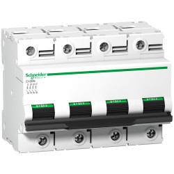 Wyłącznik nadprądowy MCB, 4-biegunowy, 125A, 440V, Schneider Electric, A9N
