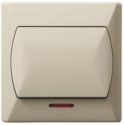 Akcent, Łącznik jednobiegunowy z podświetleniem beżowy,