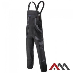 Spodnie robocze ogrodniczki PROFESSIONAL BLACK czarno-szare Rozmiar 54