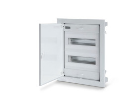 Rozdzielnica podtynkowa 24 modułowa 2x12M drzwi metal IP40 DOMINO METAL 677.2024.1 SCAME