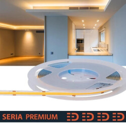Taśma LED Premium Ciepła biała 2700K 24V 384 LED/m 960lm/m COB Rolka 5m 3 lat gwarancji