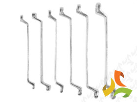 Klucze oczkowe odgięte 6-17mm zestaw 6szt. 35D455 TOP TOOLS