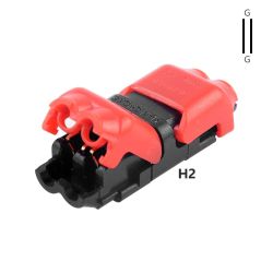 Szybkozłączka H2 przelotowa podwójna czerwona