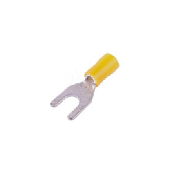 Konektor widełkowy M6 izolowany żółty KWY-6 / 600164