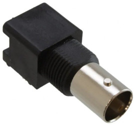 BNC panel socket 75 Ω, solder connection, angled, 112419