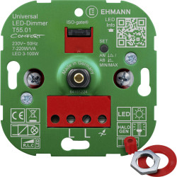 Ehmann 5500x0100 Rotary Dimmer: Silent Reliable LED dimming No Standby Use