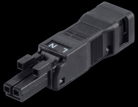 890-102 WINSTA® MINI, 2-pin female connector, with strain-relief housing