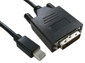 Kabel DisplayPort długość 1m B: DVI-D Dual Link A: Złącze DP (Display Port) Mini męskie RS PRO 4K