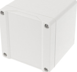 PC enclosure, (L x W x H) 89 x 89 x 89 mm, light gray (RAL 7035), IP66, 1555EE2GY