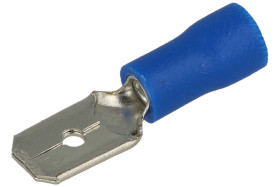 Konektor; 6,3x0,8mm; płaski wsuwka; izolowany; 01115-MDD2-250; niebieski; proste; na przewód; 1,5÷2,5mm2; cynowane; zaciskany; 1