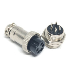 GX12 Industrial Aviation Connector Set - Plug & Socket