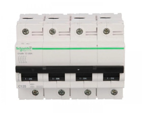 Wyłącznik nadprądowy 4P C 125A 10kA AC C120N Acti9 A9N18376
