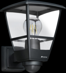 110088566 Wall light with sensor, black, E27