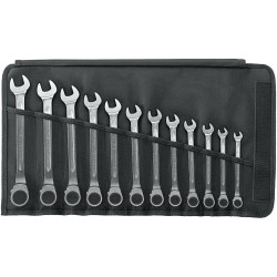Stahlwille 96411712 17/12 Ratcheting Combination Spanner Set 12-piece 8 - 19 mm