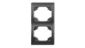 Logo Ramka Pionowa Podwójna Grafitowy 11Lrv-2