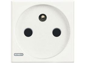 AXOLUTE Gniazdo pojedyncze z uziemieniem 2P+Z 16A samozaciski białe HD4142AN LEGRAND