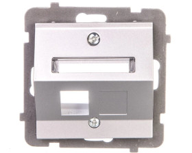 AS Obudowa gniazda pojedynczego skośna srebro GPK-1GS/p/18