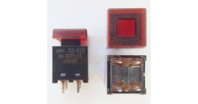 DS-662K-S-R-R red illuminated push switch - Miyama