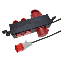 Przedłużacz warsztatowy 4-gniazda z/u + 2x16A/5P/400V 5m /H07RN-F 3x1,5/ PWG-111133-5