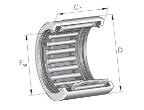 Łożysko igiełkowe Ø wew: 15mm Ø zew: 21mm Igłowy szerokość 20mm INA