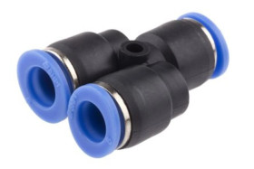 Pneumatic Y Tube-to-Tube Adapter, 10 barów