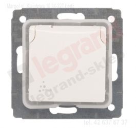 Cariva Gniazdo elektryczne 2P+Z IP44 z przysłonami styków Kremowe