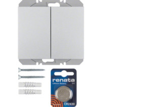 BERKER K.5 KNX RF quicklink Przycisk radiowy podwójny płaski aluminium lak 85656277 HAGER
