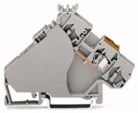 3-wire actuator supply terminal, spring-clamp connection, 0.08-2.5 mm², 1 pole, 20 A, 6 kV, gray, 280-556