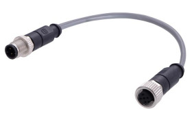 Kabel do siłownika/czujnika ze złączem Złącze M12 liczba rdzeni 3 długość 5m Rodzaj A Męskie Złącze B Złącze M12