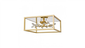 Plafon Sufitowa Spring Z Kryształkami Kolor Złoty Do Salonu - C0578-04A-B5v7...