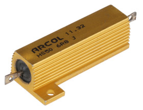 Rezystor do montażu w obudowie 6.8Ω 50W ±5% Arcol ±100ppm/°C drutowy Osiowe