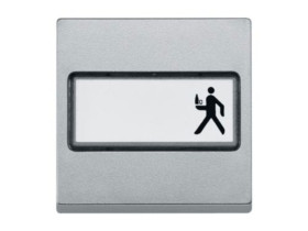 MERTEN SYSTEM M Klawisz pojedynczy z polem opisowym aluminium MTN433360 SCHNEIDER ELECTRIC