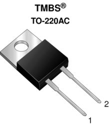 VT1045BP Trench MOS Barrier Schottky Rectifier for PV Solar Cell Bypass Protection Ultra Low VF = 0.41 V at IF = 5 A