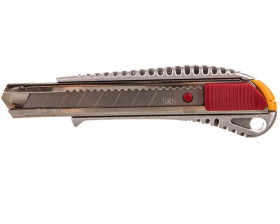 Nóż z ostrzem łamanym 18mm korpus i prowadnice ostrza metalowe 17B128