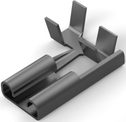 Uninsulated flat plug sleeve, 6.35 x 0.81 mm, 1.0 to 2.5 mm², AWG 17 to 13, brass, tin-plated, 180464-2