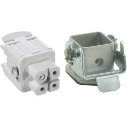 LAPP EPIC&#xAE; KIT H-A 3 BS MAG 3P F Metal Panel-mount Housing