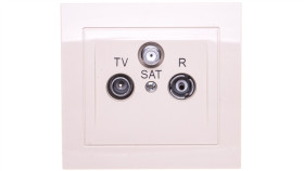 Kier Gniazdo Antenowe Rtv-Sat Przelotowe Beżowe Gpa-Wsp/01