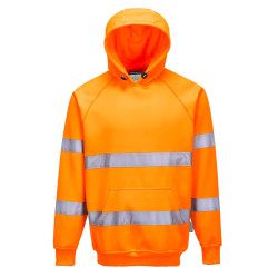 Sweatshirt Hooded Hi Vis Orange EN471