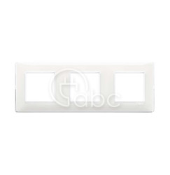 Ramka ozdobna Plana, 2+2+2M, Reflex Snow, 14644.41